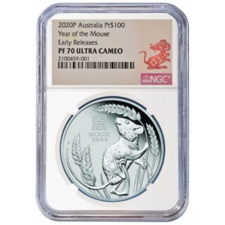 2020 1 oz NGC PF-70 Year of the Mouse Platinum Proof Coin