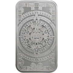 5 oz Aztec Calendar Silver Bar