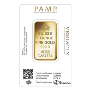 1 oz Pamp Suisse Gold Bar - Image 2